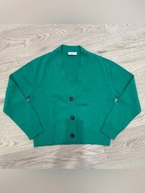 CLOSED Emerald Green V-Neck Button Cardigan